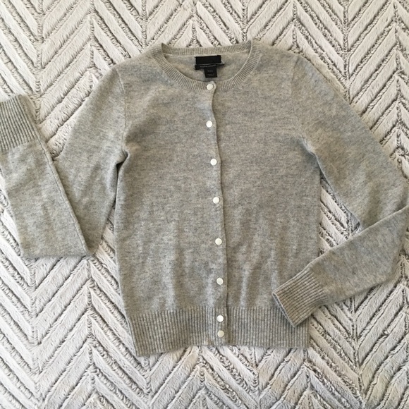 J. Crew Sweaters - J Crew Gray Italian Cashmere Cardigan XXS